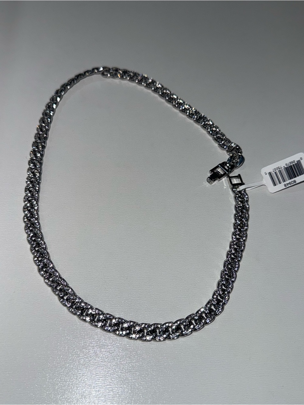 Invicta Silver Cuban Link Chain Necklace
